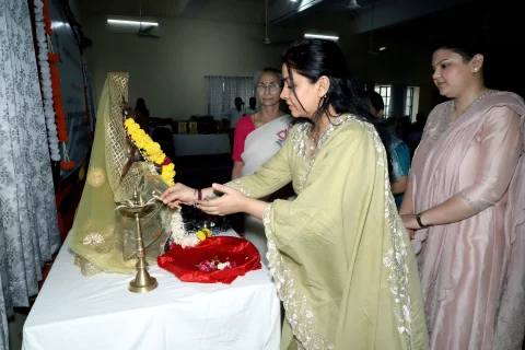 Lamp lighting by the chief guests at the HSMC Academic Excellence Award Ceremony
