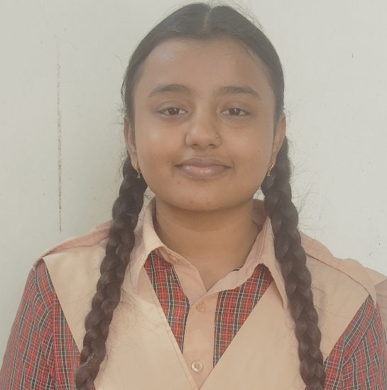 Nirmala Jangid — XII — SCIENCE topper at AJDG School, RBSE Board 2025-26 (96.00%)